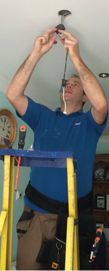 Gary Palumbo - electrician repairing/installing ciling lights