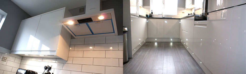 Kitchen Under Cupboard Lighting and Kitchen Extractor Fan with Lights